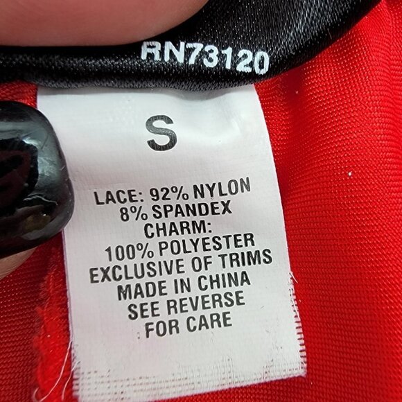 Vintage Fredericks Hollywood Womens Babydoll Slip Dress Small Red Satin Coquette - Picture 14 of 15